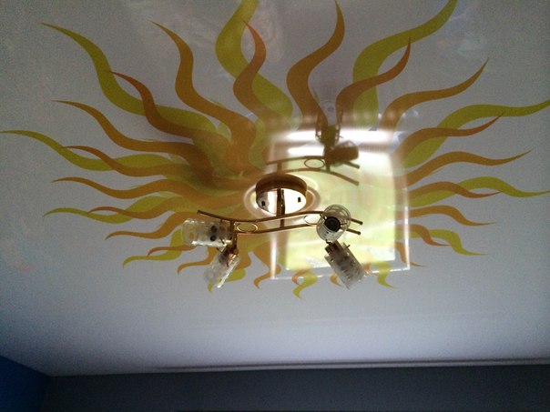 Дизайнерские особенности потолка «Солнце» из гипсокартона